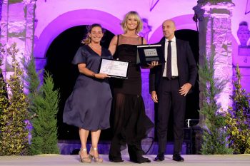 Pellegrini Premio Internazionale Fair Play Menarini 2022 Valeria Speroni Federica Pellegrini Riccardo Nigi 2
