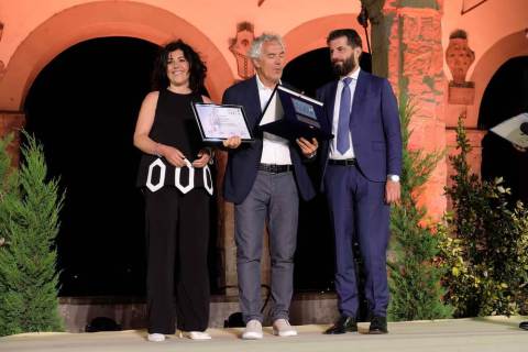 Donadoni   Premio Internazionale Fair Play Menarini 2022   Tiziana Nisini, Roberto Donadoni e Ennio Troiano