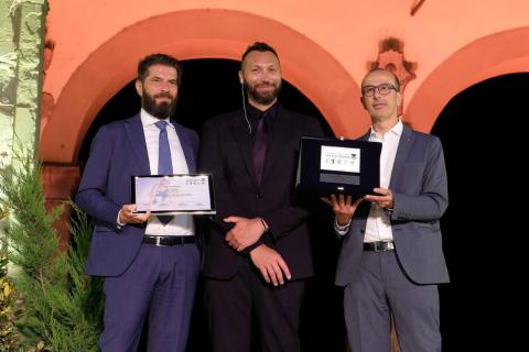 Thorpe   Premio Internazionale Fair Play Menarini 2022   Ennio Troiano, Ian Thorpe, Aleandro Mencherini