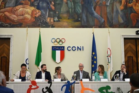 Cristina Scaletti Filippo Paganelli Valeria Speroni Cardi Giovanni Malagò Rachele Sangiuliano Michele Cagiano