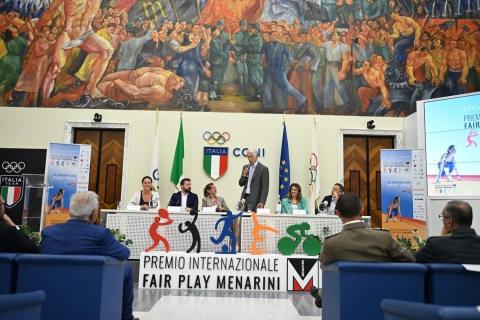 Cristina Scaletti Filippo Paganelli Valeria Speroni Cardi Giovanni Malagò Rachele Sangiuliano Michele Cagiano