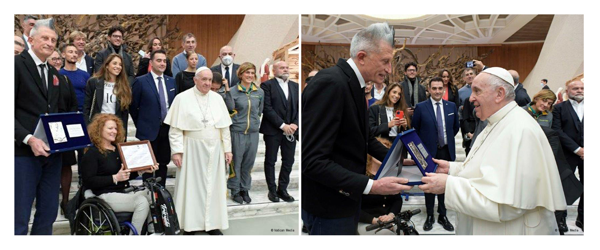© Vatican Media - Udienza 22122021 - Papa Francesco e gli ambasciatori del fair play Menarini